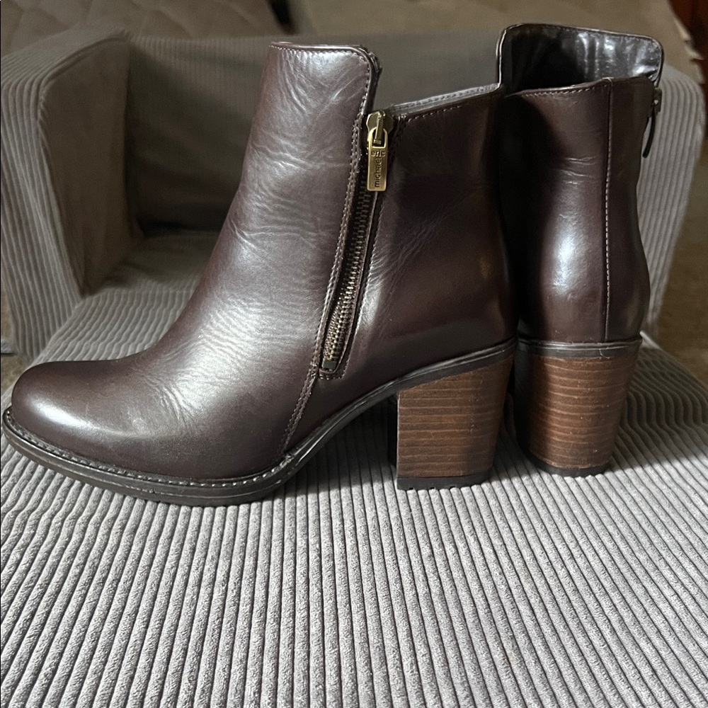 Eric Michael Dark Brown Leather Ankle Boots size 39/8.5
